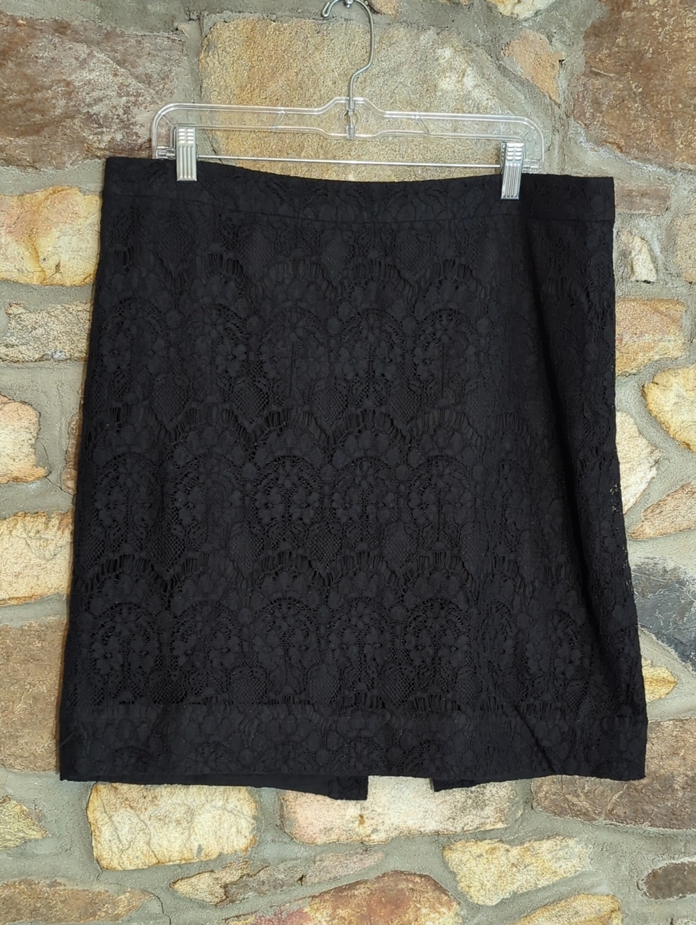 J. Crew Black Lace Mini Skirt